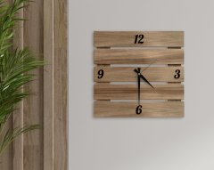 BK Home Dekoratif 45cm Ahşap Palet Duvar Saati-2
