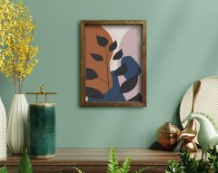 BK Home Doğal Masif Ahşap Çerçeveli Tablo 45x65cm-90