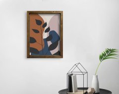 BK Home Doğal Masif Ahşap Çerçeveli Tablo 45x65cm-90