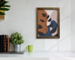 BK Home Doğal Masif Ahşap Çerçeveli Tablo 45x65cm-90