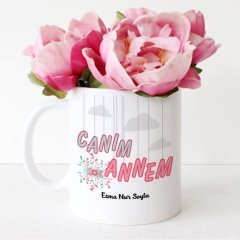 Kişiye Özel Canım Annem Beyaz Kupa Bardak - 005