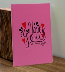 BK Gift Sevgiliye Özel İsimli Pembe Defter ve Cam Matara Hediye Seti-13, Sevgiliye Hediye, Sevgililer Günü, Yeni İş Hediyesi