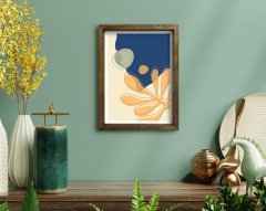 BK Home Doğal Masif Ahşap Çerçeveli Tablo 45x65cm-89