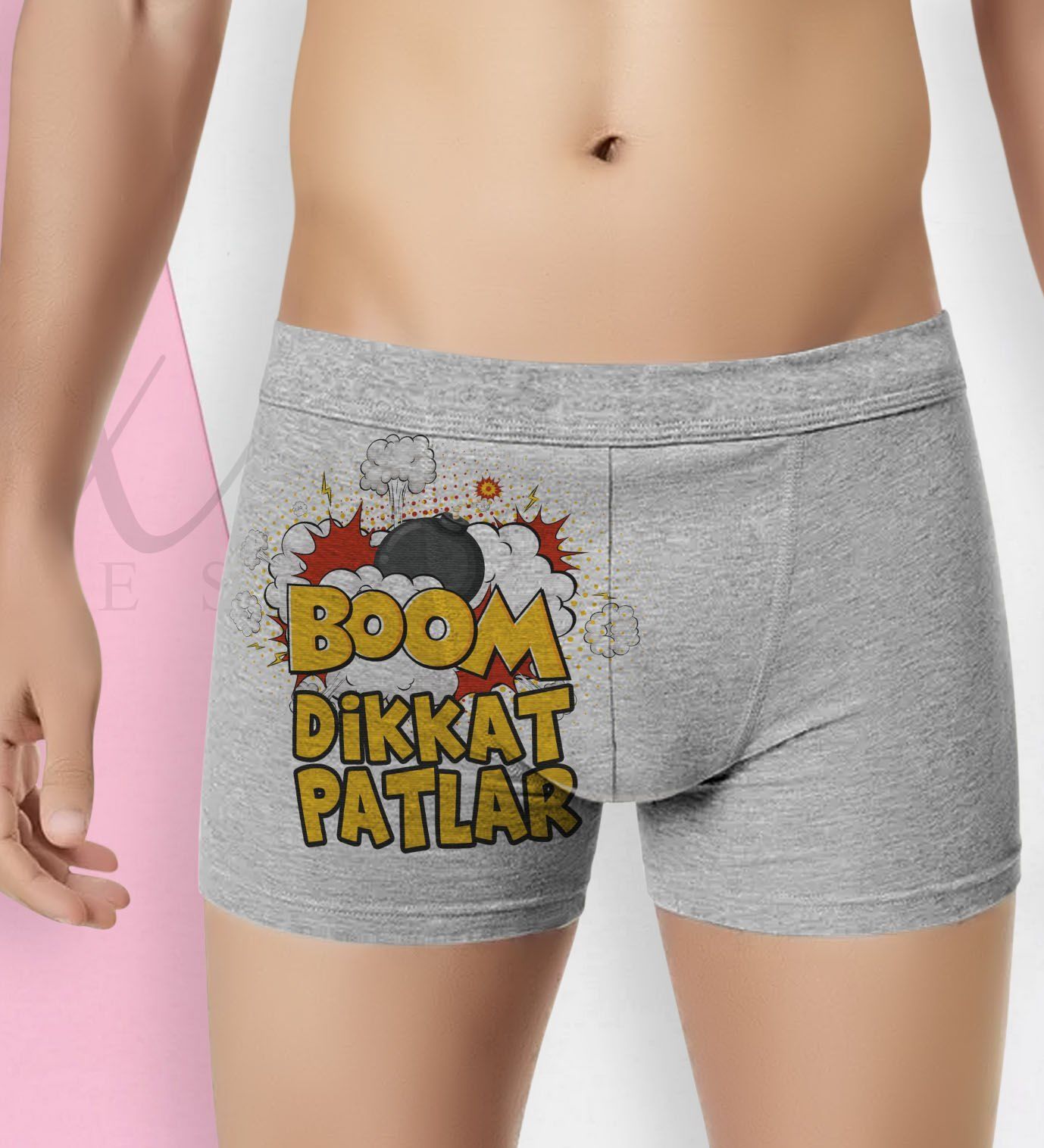 BK Gift Özel Tasarım Eğlenceli Erkek Boxer Serisi - Model 23