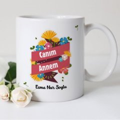 Kişiye Özel Canım Annem Beyaz Kupa Bardak - 004