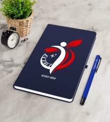 Kişiye Özel Eczacı Lacivert Defter Kalem Seti-4