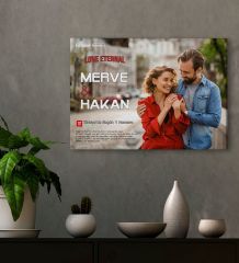 BK Gift Sevgililere Özel Romantik Film Afişi Tasarımlı Kanvas Tablo-3(Sadece Yatay Fotoğraflar İçin), Sevgiliye Hediye, Yıl Dönümü Hediyesi (20x30cm)