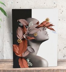 BK Gift Yatak Odası Konseptli Dekoratif Mini Kanvas Tablo 15x20cm-83