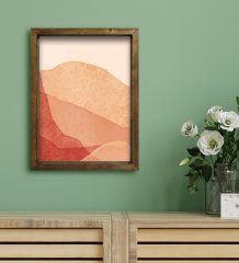 BK Gift Otel Odası Konseptli Doğal Masif Ahşap Çerçeveli Tablo 30x40cm-78