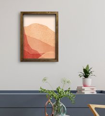 BK Gift Otel Odası Konseptli Doğal Masif Ahşap Çerçeveli Tablo 30x40cm-78