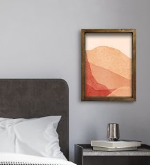 BK Gift Otel Odası Konseptli Doğal Masif Ahşap Çerçeveli Tablo 30x40cm-78