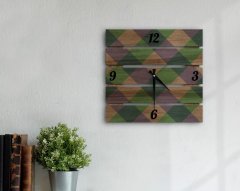 BK Home Dekoratif 45cm Ahşap Palet Duvar Saati-3