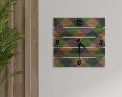 BK Home Dekoratif 45cm Ahşap Palet Duvar Saati-3