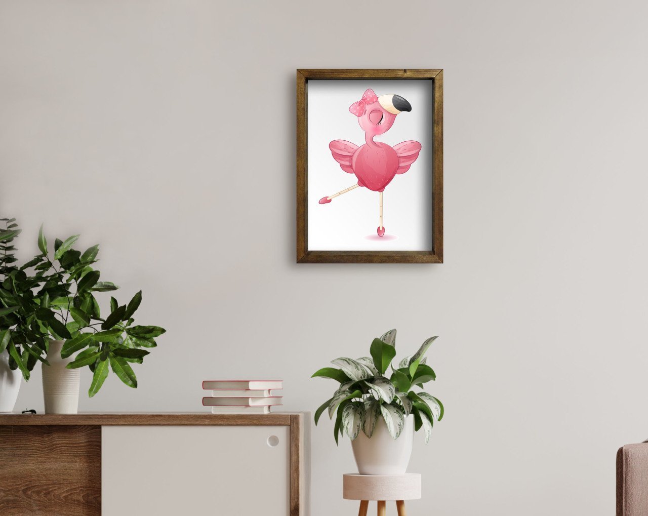 BK Home Doğal Masif Ahşap Çerçeveli Tablo 45x65cm-87