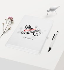 Kişiye Özel Canım Öğretmenim Temalı Beyaz Defter Kalem Hediye Seti - 2