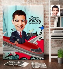 Kişiye Özel Host Karikatür Kanvas Tablo (70 x 100 cm.) 1