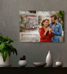 BK Gift Sevgililere Özel Romantik Film Afişi Tasarımlı Kanvas Tablo-2(Sadece Yatay Fotoğraflar İçin), Sevgiliye Hediye, Yıl Dönümü Hediyesi (20x30cm)