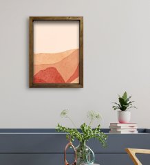 BK Gift Otel Odası Konseptli Doğal Masif Ahşap Çerçeveli Tablo 30x40cm-77