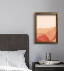 BK Gift Otel Odası Konseptli Doğal Masif Ahşap Çerçeveli Tablo 30x40cm-77