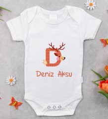 BK Kids İsimli Harfli Bebek Body Zıbın - Model 2