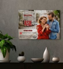 BK Gift Sevgililere Özel Romantik Film Afişi Tasarımlı Kanvas Tablo-1(Sadece Yatay Fotoğraflar İçin), Sevgiliye Hediye, Yıl Dönümü Hediyesi (20x30cm)