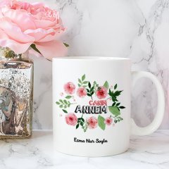 Kişiye Özel Canım Annem Beyaz Kupa Bardak - 001