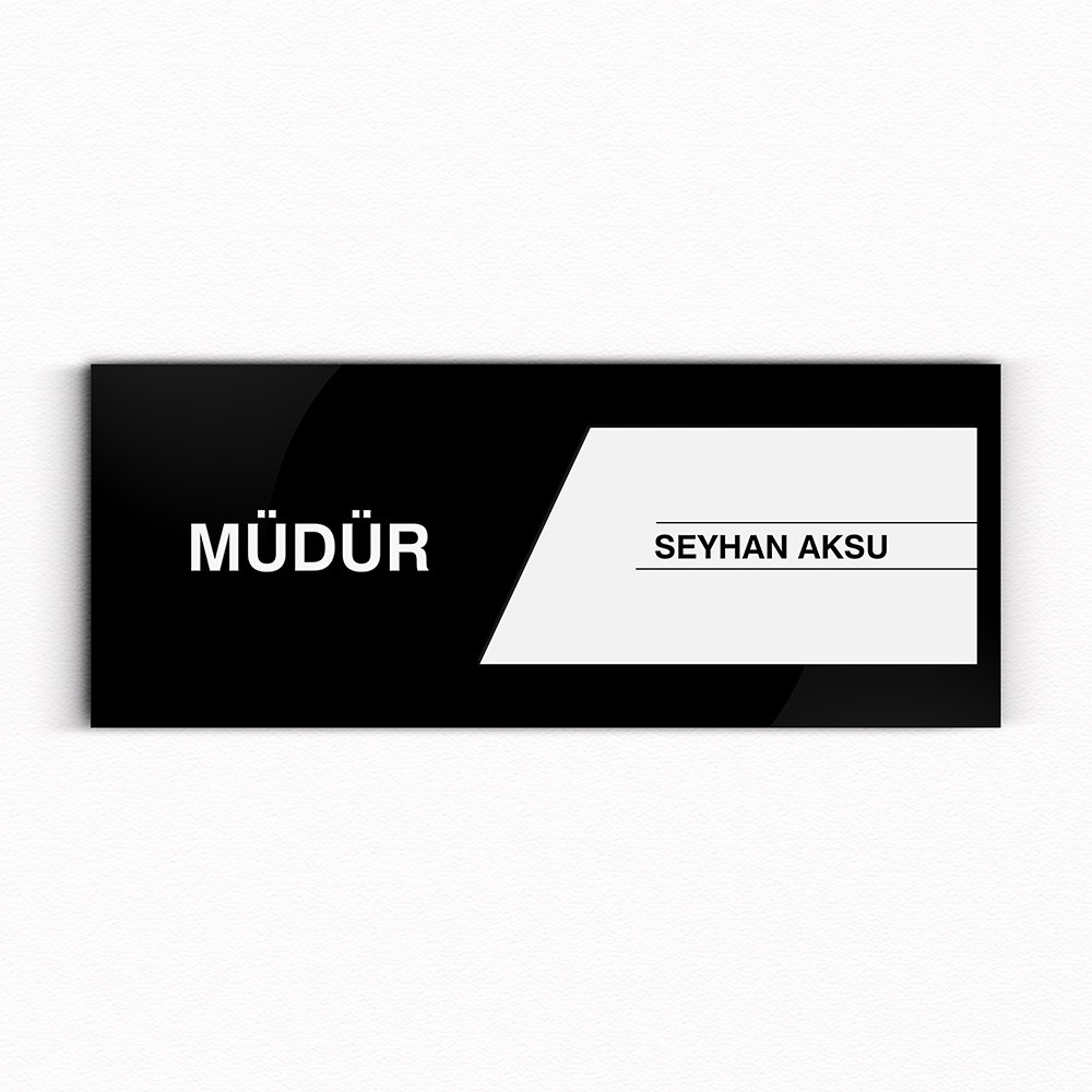 Kişiye Özel Müdür Duvar & Kapı İsimliği (Model 1)