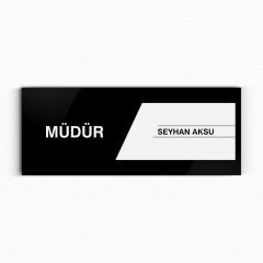 Kişiye Özel Müdür Duvar & Kapı İsimliği (Model 1)