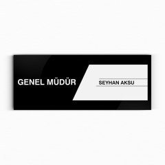 Kişiye Özel Genel Müdür Duvar & Kapı İsimliği (Model 1)