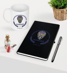 Kişiye Özel Komiser Temalı Siyah Defter Kalem Kupa Seti - 2