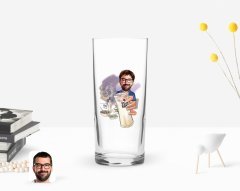 Kişiye Özel Erkek Karikatürlü Rakı Bardağı-1