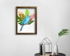 BK Home Doğal Masif Ahşap Çerçeveli Tablo 45x65cm-83