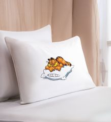 BK Gift Eğlenceli Kedi Tasarımlı Pamuklu Yastık Kılıfı-5 50x70cm , Sevgiliye Hediye, Ev Hediyesi, Tasarım Ev Tekstili