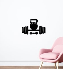 BK Home GYM Tasarımlı Ahşap Duvar Süsü-21