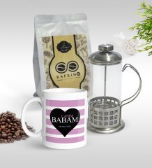 Kişiye Özel Canım Babam Tasarımlı Kupa & French Press & 250gr Filtre Kahve Hediye Seti-1