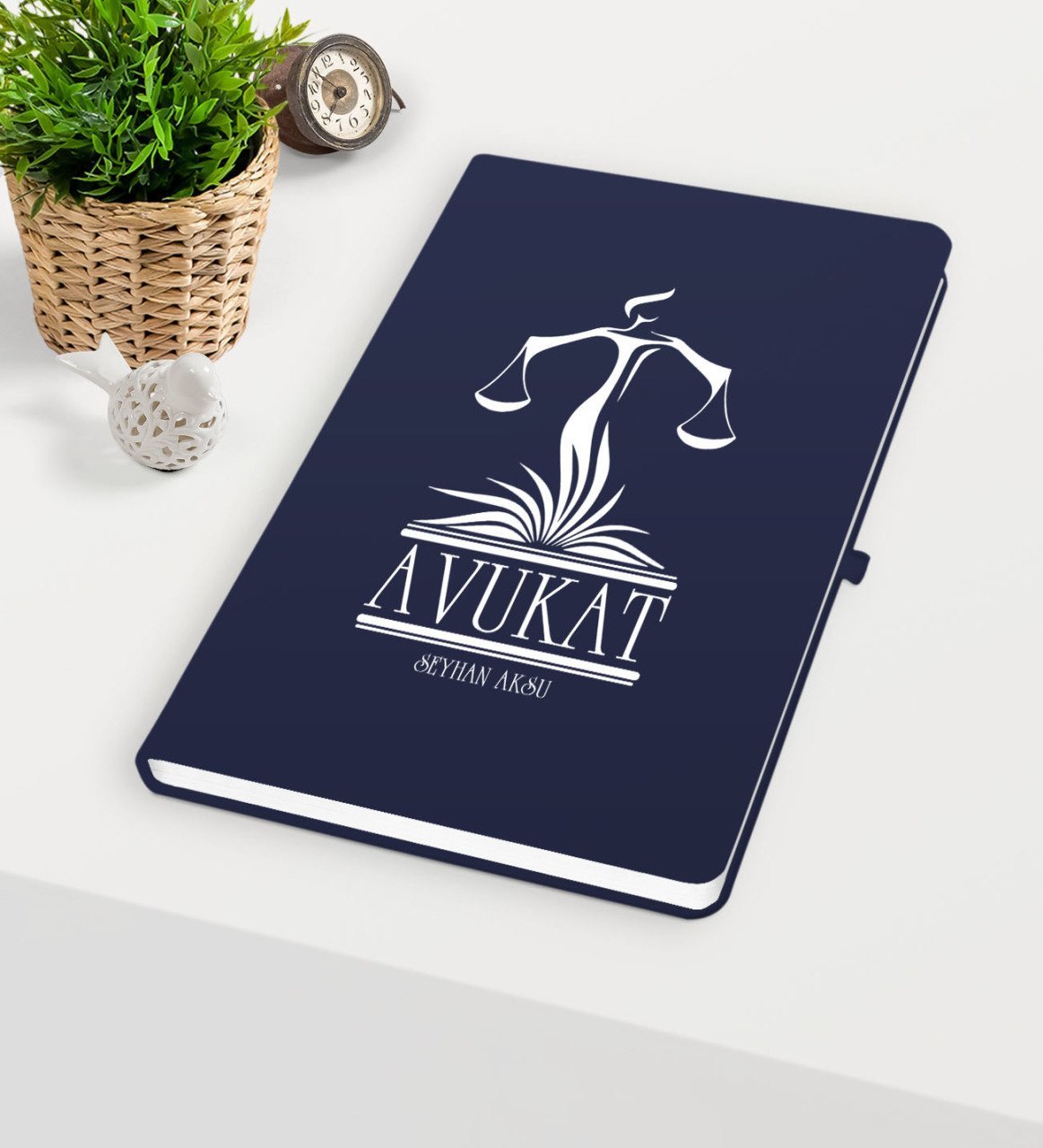 Kişiye Özel Avukat Temalı Lacivert Defter - 5