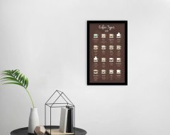 BK Home Coffee Tasarımlı Dekoratif Ahşap Siyah Çerçeveli Tablo-19