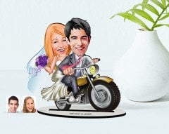 Kişiye Özel Evleniyoruz Karikatür Ahşap Biblo - 8
