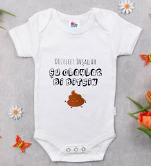 BK Kids Düzelcez İnşallah Tasarımlı Beyaz Bebek Body Zıbın-1