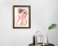 BK Home Doğal Masif Ahşap Çerçeveli Tablo 45x65cm-81