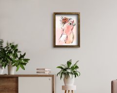 BK Home Doğal Masif Ahşap Çerçeveli Tablo 45x65cm-81