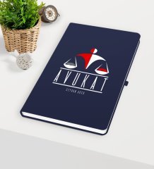 Kişiye Özel Avukat Temalı Lacivert Defter - 4