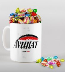 Kişiye Özel Avukat Kupa ve Haribo Şeker Hediye Seti-7