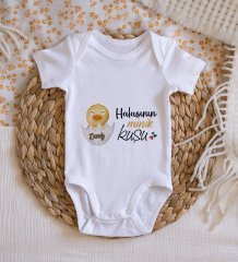 BK Kids İsimli Halasının Minik Kuşu Tasarımlı Bebek Body Zıbın - Model 1