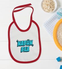 BK Kids Nabün Bea Tasarımlı Kırmızı Bebek Mama Önlüğü-1