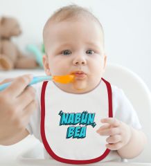 BK Kids Nabün Bea Tasarımlı Kırmızı Bebek Mama Önlüğü-1