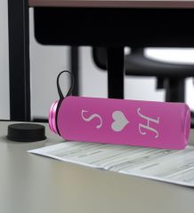 BK Gift Sevgiliye Özel İsimli Pembe Defter ve Cam Matara Hediye Seti-4, Sevgiliye Hediye, Sevgililer Günü, Yeni İş Hediyesi