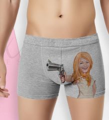 BK Gift Kişiye Özel Karikatürlü Eğlenceli Erkek Boxer Serisi - Model 16