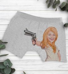 BK Gift Kişiye Özel Karikatürlü Eğlenceli Erkek Boxer Serisi - Model 16