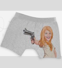 BK Gift Kişiye Özel Karikatürlü Eğlenceli Erkek Boxer Serisi - Model 16